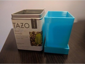 tea tin planter outdoor & garden 3d print model - Mito3D