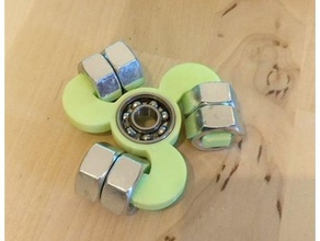 m12 nut spinner toys & games ball bearing fidget fidget-toy hand threaded 3d print model - Mito3D