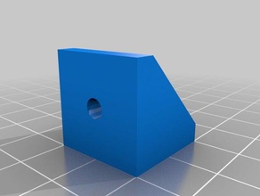my customized parametric aluminum extrusion angle bracket 3d printer parts 3d print model - Mito3D