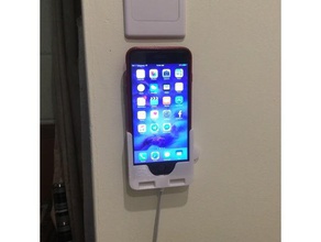 iphone 6 7 plus per montaggio a parete telefono cellulare dock 3d print model - Mito3D