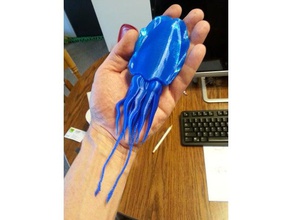 mignon+peluche seiche sculptures du poisson de modèle 3d print model - Mito3D
