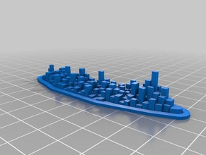 big apple - new york city miniature 3d print model - Mito3D