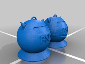bsd logo droid i portachiavi free keychain sistema unix 3d print model - Mito3D