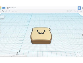kawaii bread food & drink cartoon cute 3d print model - Mito3D