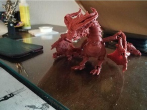 braqolie Drachen Kreaturen artikuliert ball joint bjd dragon Gelenk monster bewegliche skalieren Flügel 3d print model - Mito3D