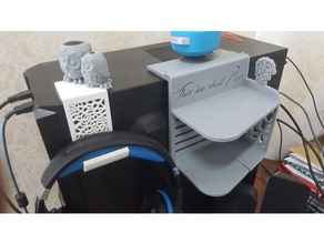 caja de la computadora en el estante oficina casa organizador 3d print model - Mito3D