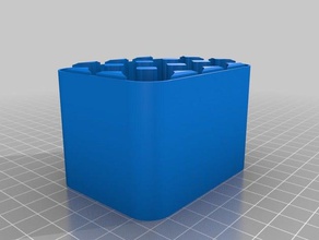 meine kundenspezifische Akku-Fall 4s3p bot50mm Container kundengebundene 3d print model - Mito3D