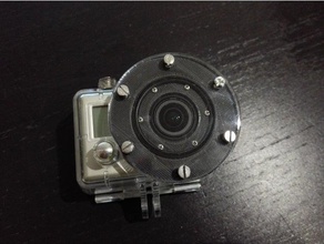 gopro hero 2 de mergulho lente sob a água plana nenhum borrão câmera prática 3d print model - Mito3D