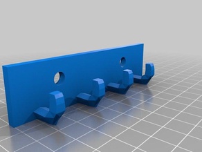 crochet clé x4 de l'organisation 3d print model - Mito3D