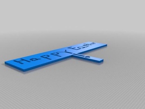 mutlu paskalyalar zip 3d çizgi 3d print model - Mito3D