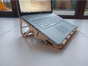 laptop stand office lasercut 3d print model - Mito3D