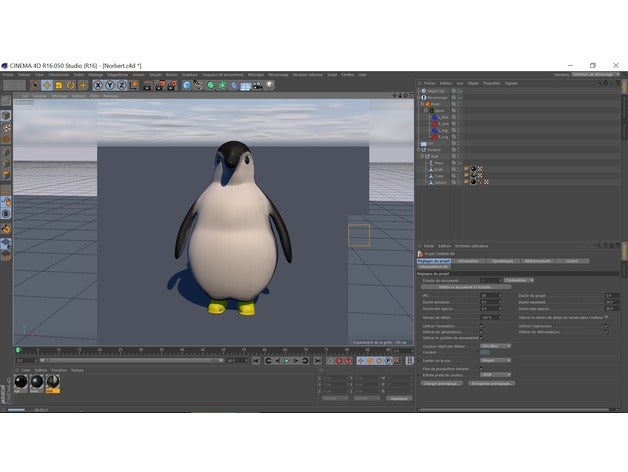 penguin norbert las esculturas 3D print model - Mito3D