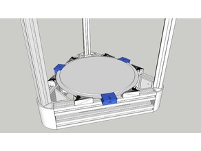 anycubic kossel hotbed glass mounts 3d printer parts 3d print model - Mito3D