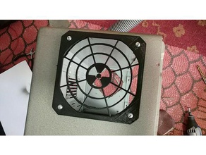 nuclear fan grille 130mm 120mm fans diy 3d print model - Mito3D