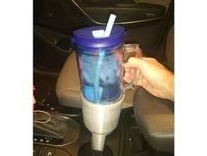 cup holder extender car 3d print model - Mito3D