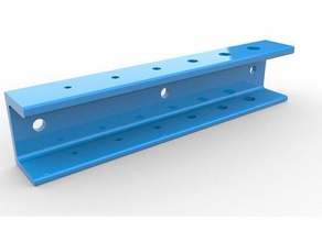 metric t-handle hex key holder rail - 2-6mm tool holders & boxes 3d print model - Mito3D