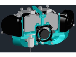 geeetech i3c metal version dual extruder fan & led v3 radial 3d printer parts 3d print model - Mito3D