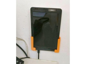 behoben tablet wall mount-support nur ein Nagel skalierbar gemacht colorfly e708 q1 3d print model - Mito3D