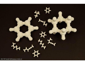 la ciencia de diversión moléculas orgánicas - alcanos alquenos alquinos aromáticos hidrocarburos isómeros aprendizaje alcano alqueno alquino cycloalkane educación educativo los estructura 3d print model - Mito3D