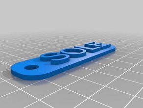 mi personalizados simple llavero de la pepa signos y logotipos personalizado 3d print model - Mito3D
