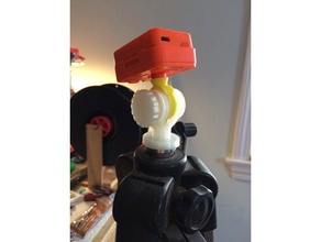 cam light tripod pivot head camera mount spot adapter 3d print model - Mito3D
