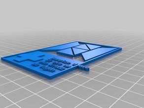 my customized cross puzzle - business card format puzzles 3d print model - Mito3D