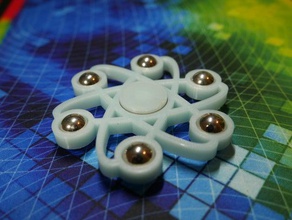 atom 20 spinner le bricolage fidget fidgetspinner main jouet trispinner 3d print model - Mito3D