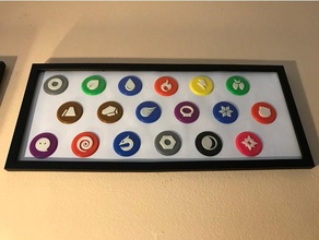 pokemon ir tipo de medallas juguetes y accesorios juego insignia insignias la medalla pokemongo 3d print model - Mito3D