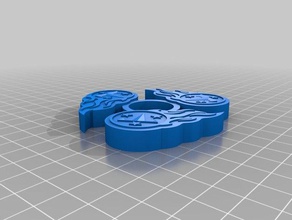 tennessee titans fidget spinner - wingnut2k toys & games hand toy 3d print model - Mito3D