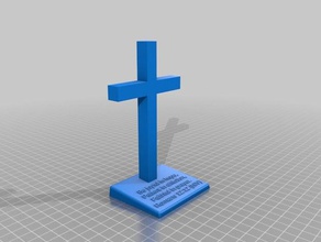 cross base - parametric christian religion openscad open scad 3d print model - Mito3D