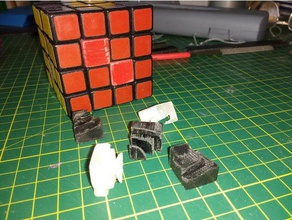 o cubo de rubik 4x4 centro da peça quebra-cabeças 4x4x4 openscad rubiks cube 3d print model - Mito3D