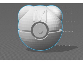 masterball La stampa 3d giochi di gioco nintendo pokeball pokemon 3d print model - Mito3D
