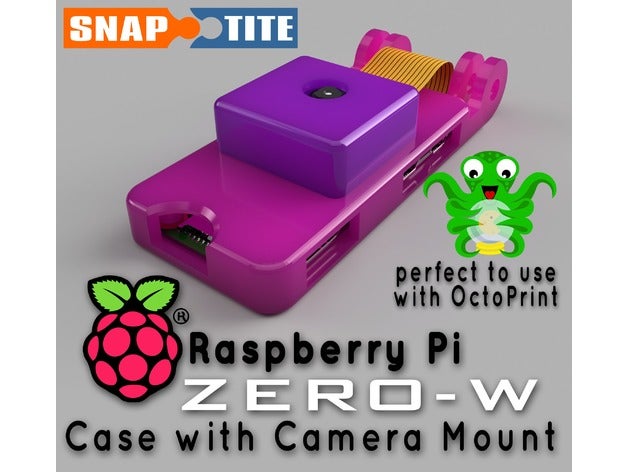 pi zéro-w cas cam mont octoprint Imprimante 3d accessoires de la caméra support le zéro raspberry 3D print model - Mito3D