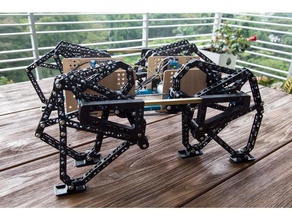 mechanical walker prototype robotics cnc fusion360 jansen linkage mobile robot multi-part remote robo3d trotbot 3d print model - Mito3D
