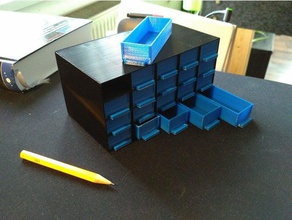 my customized storage box drawers 5x4 organization resistor 3d print model - Mito3D