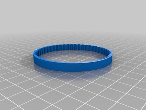 my customized parametric timing belt 2 parts 3d print model - Mito3D