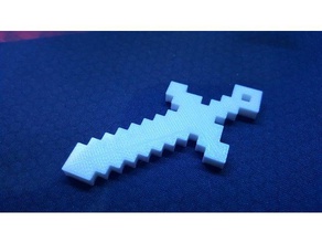 minecraft épée trousseau de clés jeux un l'épée 3d print model - Mito3D