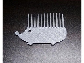 hedgehog comb household animal easy gift hair nate create porcupine present simple useful 3d print model - Mito3D