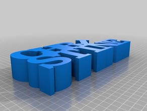 palavra escultura christine esculturas personalizado 3d print model - Mito3D