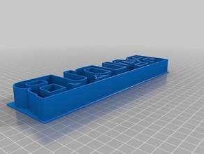 baldur benutzerdefinierte text-Ausstecher Küche und Esszimmer kundengebundene 3d print model - Mito3D