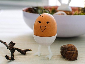 diy páscoa pernas de frango ovo taça decoração bonito a cozinha 3d print model - Mito3D