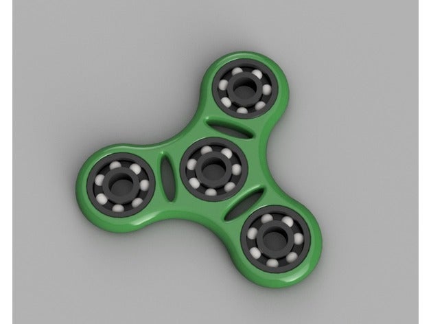fidget spinner tri toys & games edc hand 3D print model - Mito3D