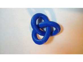 trefoil knot math 3d print model - Mito3D
