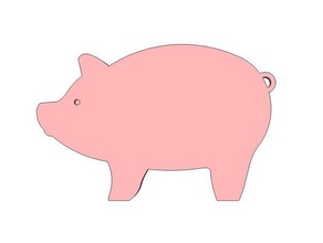 de cerdo en pie a los animales pigglet stand up wslab 3d print model - Mito3D