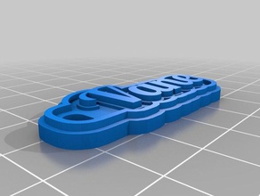 vane Schlüsselanhänger kundengebundene 3d print model - Mito3D
