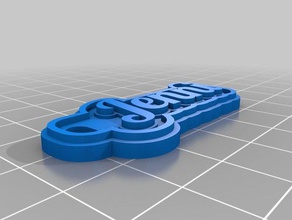 jenni keychains customized 3d print model - Mito3D