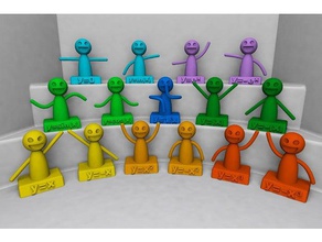 dancing function stickmen math competition dance education functions game learning puzzle stickman 3d print model - Mito3D