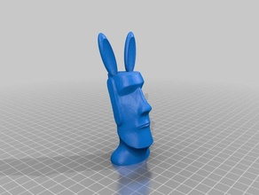 Paskalya Adası tavşan 3d baskı 3d print model - Mito3D