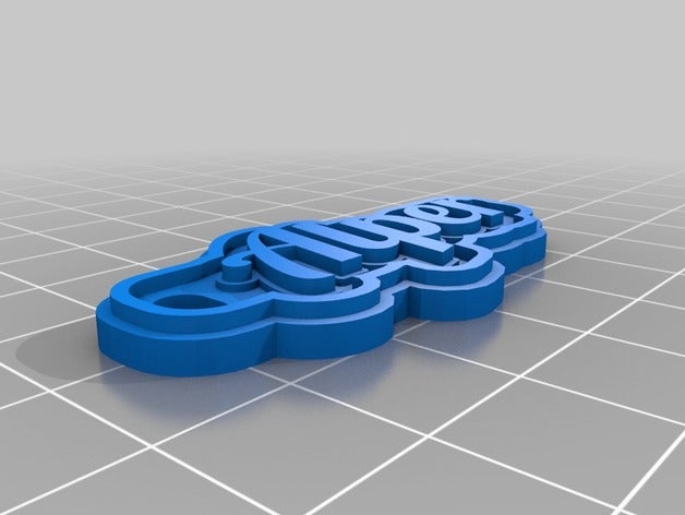 il mio personalizzato multiline tag portachiavi i su misura 3D print model - Mito3D
