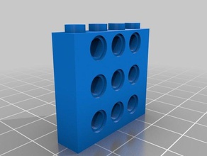 lego brick - 4x1h3 Technik Bau-Spielzeug kundengebundene 3d print model - Mito3D